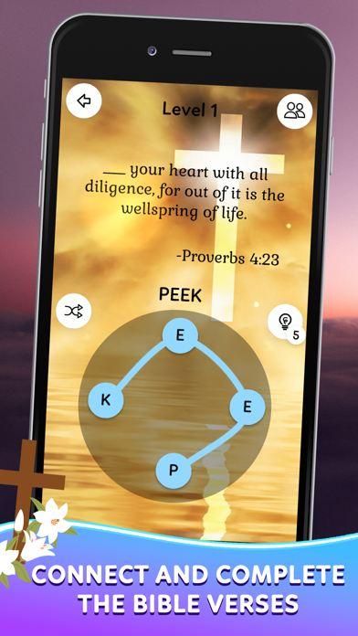 Bible Word Games: Puzzles App Screenshot