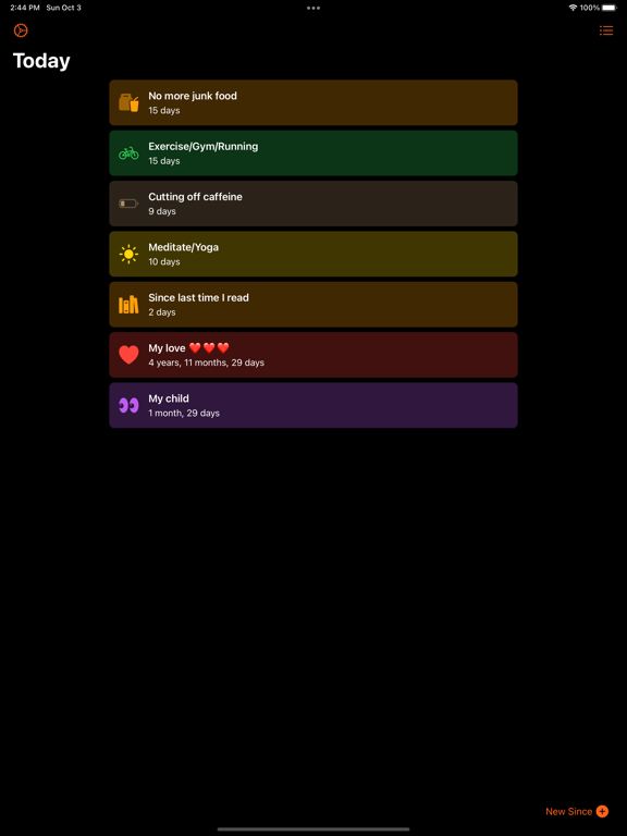 Day Counter & Tracker - Since iPad screenshot 5 - Productivity app