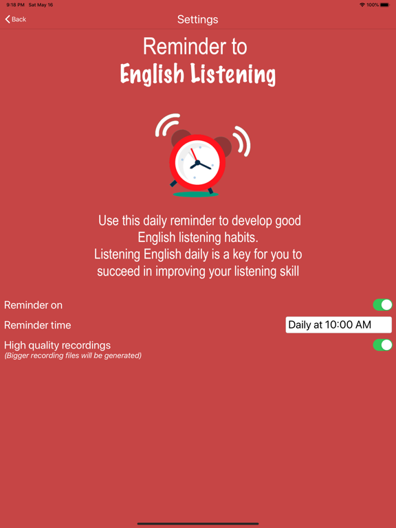 English Listening - Daily iPad screenshot 10 - Education app