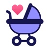 Newborn baby daily care dairy icon