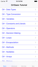 Tutorial for C# screenshot