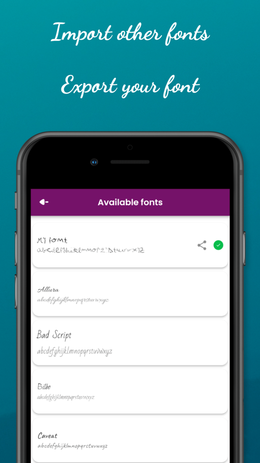 #9. Calligrapher: Handwriting Font (iOS) 由: KREATIVITY APPS SRL