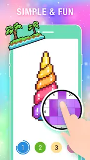 bit color by number: pixel art iphone screenshot 2