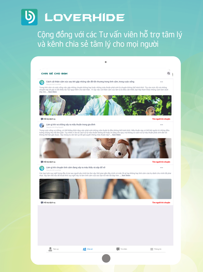 #2. LoverHide - Lắng nghe tâm sự (iOS) By: Nguyen Truong Luu