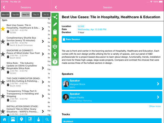 Coverings Show iPad screenshot 3 - Reference app