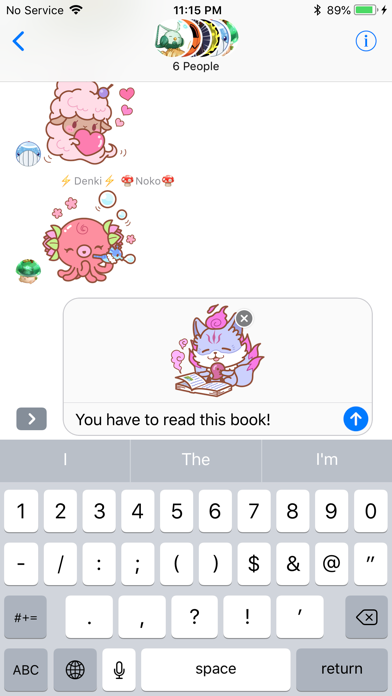 Honmon: Denkinoko & Friends iPhone screenshot 5 - Stickers app