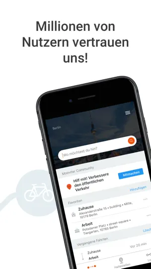 Screenshot von Moovit: Bus, Bahn & ÖPNV Info auf dem iPhone 6