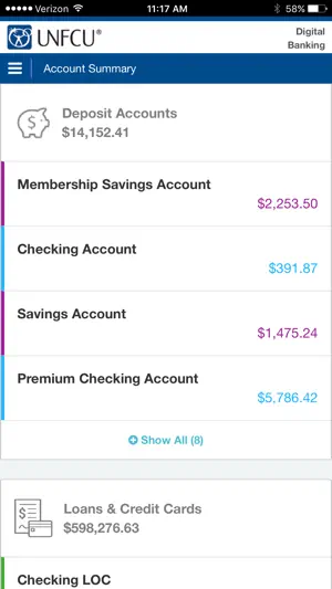 UNFCU Digital Banking screenshot 4