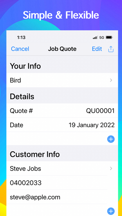 Job Quote & Invoice Maker Screenshot