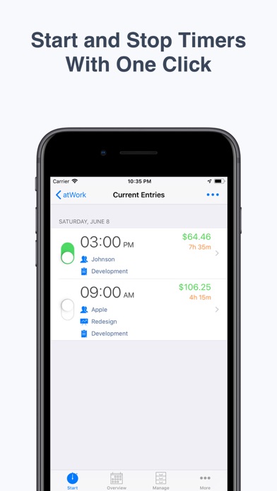 atWork Hours & Pay Tracker iPhone screenshot 6 - Business app