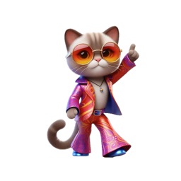 Disco Kitten Stickers