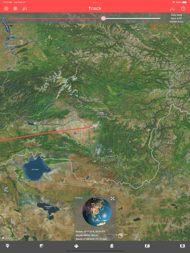 ISS Real-Time Tracker 3D -kuvakaappaus