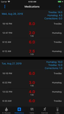 Carburetor Diabetes Manager screenshot 2