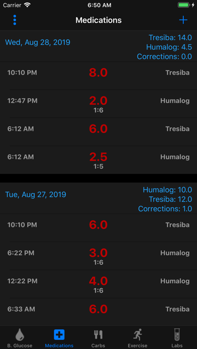 Screenshot #2 pour Carburetor Diabetes Manager