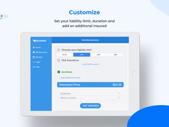 SkyWatch.AI Drone Insurance iPad screenshot 3 - Productivity app