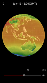 3D Global Temperature Map screenshot