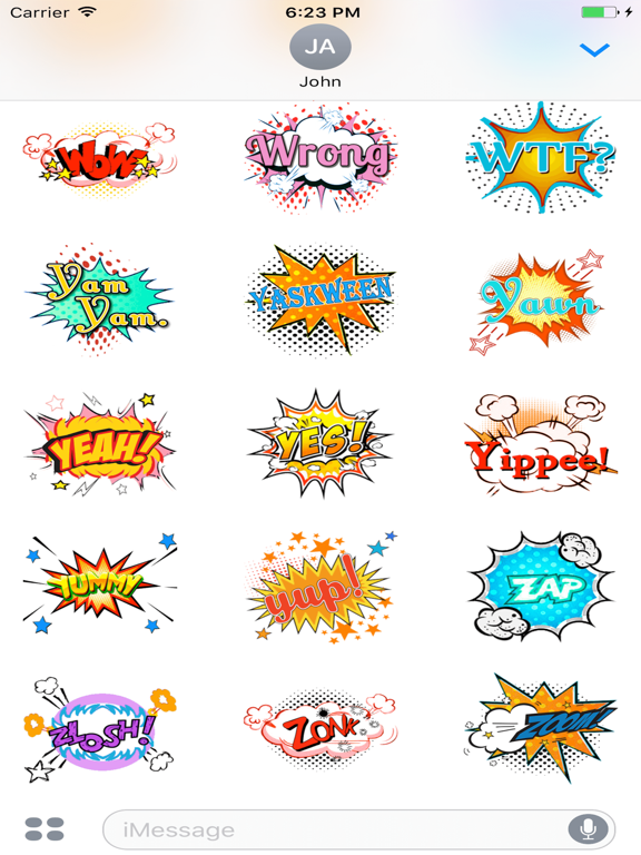 Comic Talk Sticker iPad screenshot