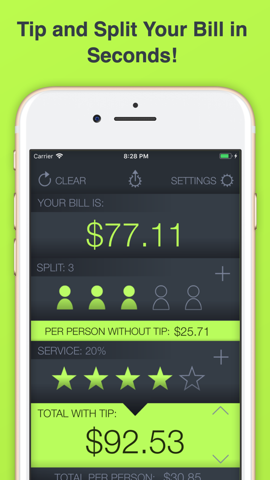 #1. Tip Calculator % Tap Tip (iOS) 由: Tardent Apps Inc.