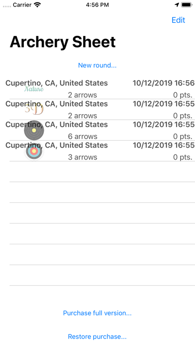 Screenshot #1 pour Archery Sheet