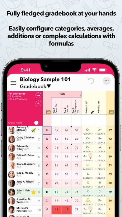 iDoceo - Planner and gradebook Screenshot