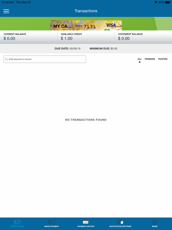 Greylock ManageMyCard iPad screenshot