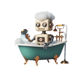 Robot Bath Stickers