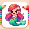 Magic Mermaid Coloring Books icon