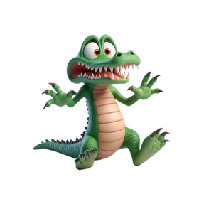 Scared Alligator Stickers