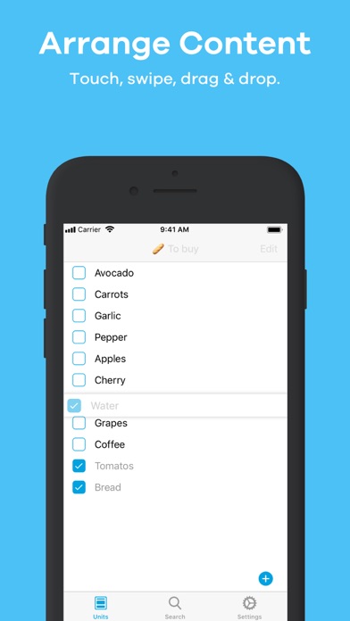 Screenshot #3 pour Unit: Notes, Tâches, Listes
