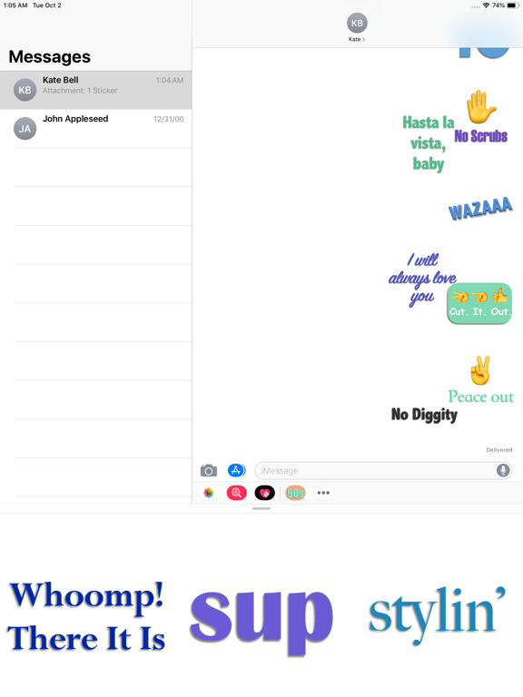 90s Stickers iPad screenshot 1 - Stickers app