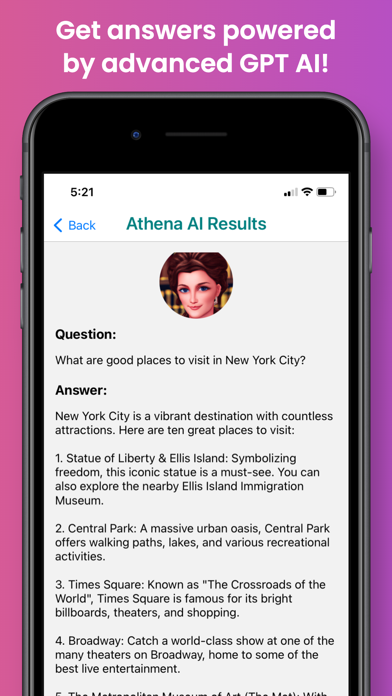 Athena AI Life Advisor Screenshot