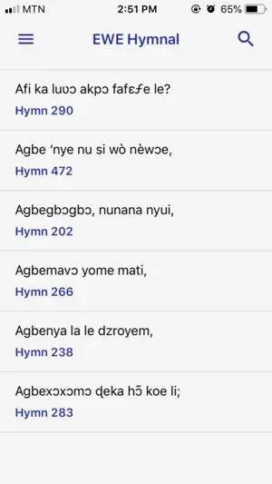 E.P.C Ewe Hymnal screenshot 2