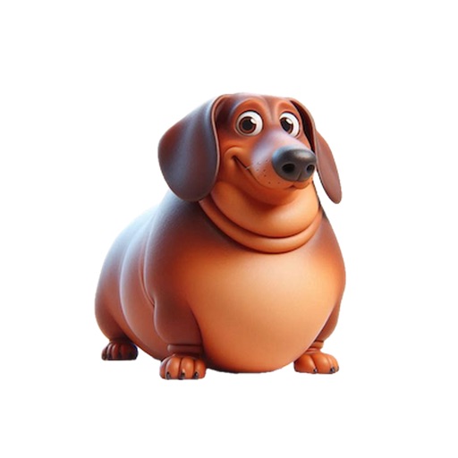 Fat Dachshund Stickers