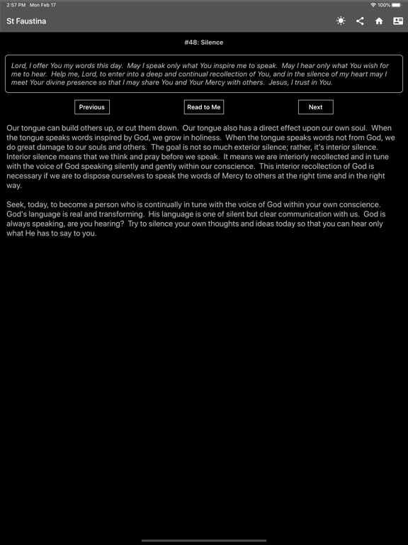 Reflections on Divine Mercy iPad screenshot 4 - Reference app