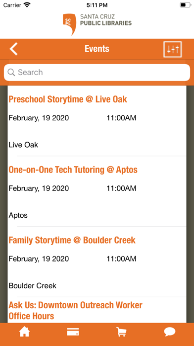 Santa Cruz Public Libraries Screenshot