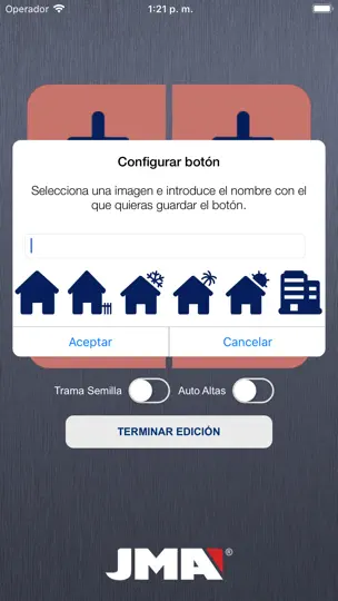 Captura de pantalla de JMARemoteSlim en iPhone 3