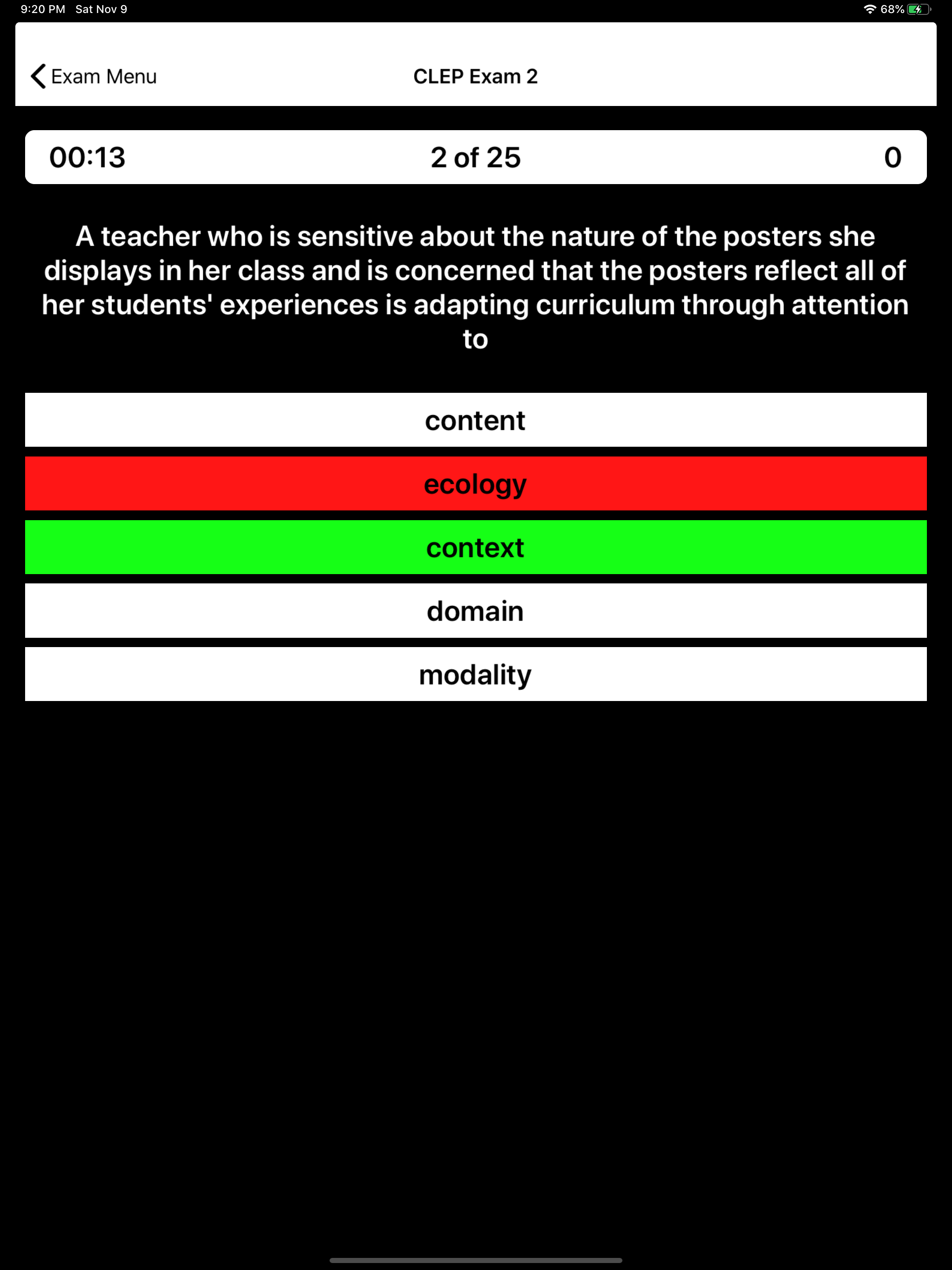 CLEP Edu Psychology Prep screenshot 14