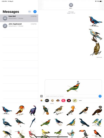 Vintage Bird Stickersのおすすめ画像3