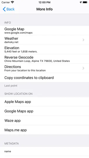 Capture d'écran de GPX-Viewer sur iPhone 5