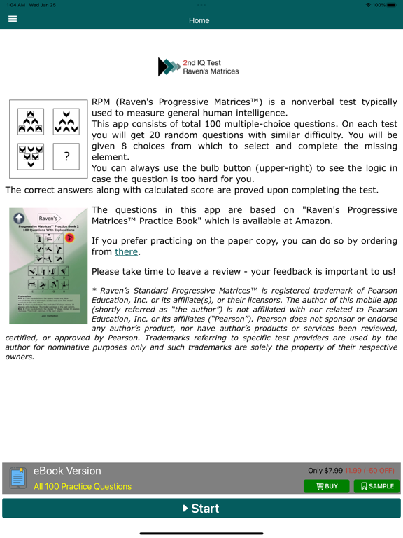 Screenshot #4 pour IQ Test:Raven's Matrices 2 Pro