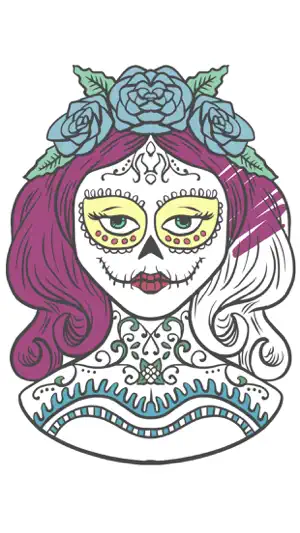 Sugar skulls coloring book screenshot 4