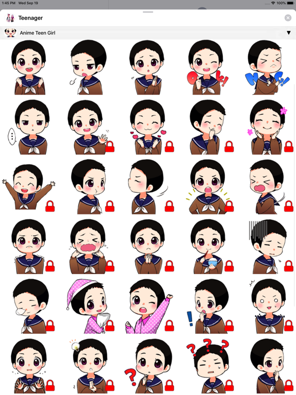 Teen Emoji Stickers iPad screenshot 7 - Stickers app
