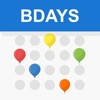 Birthday calendar and reminder icon