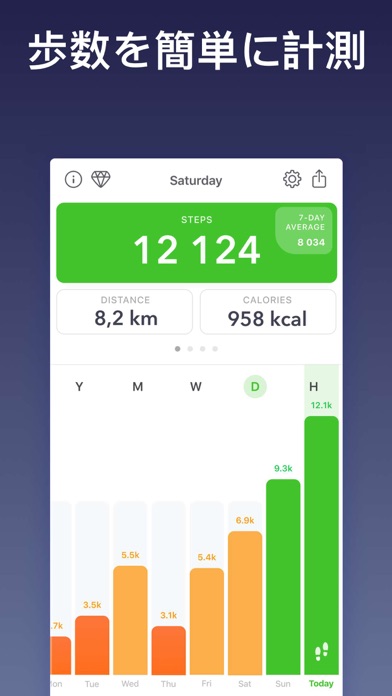 Stepz 歩数計のおすすめ画像1