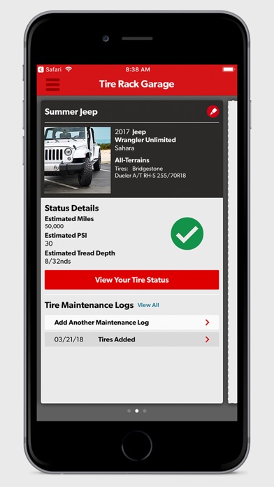 Tire Rack Garage Screenshot
