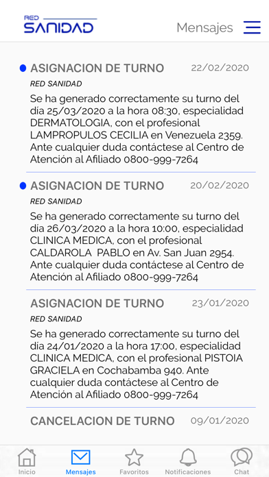 Sanidad Screenshot