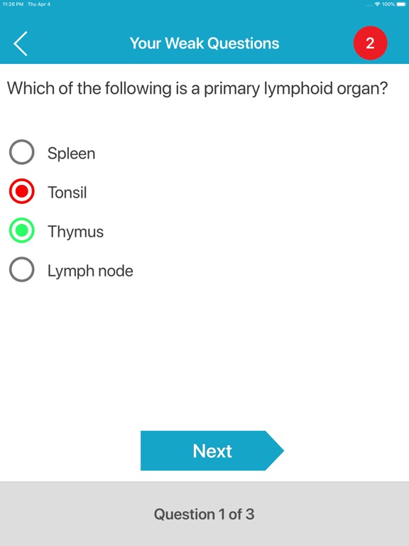 Human Immune System Quiz iPad screenshot