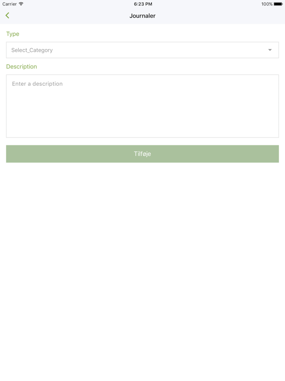 Validi Clinic system iPad screenshot