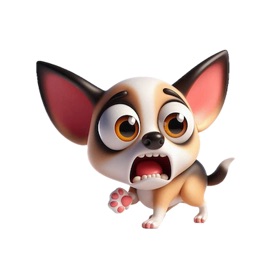 Scared Chihuahua Stickers