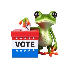 Voting Frog Stickers